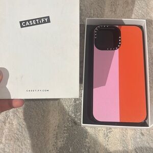 Casetify Pink and Orange Phone Case iPhone 13/14 pro max